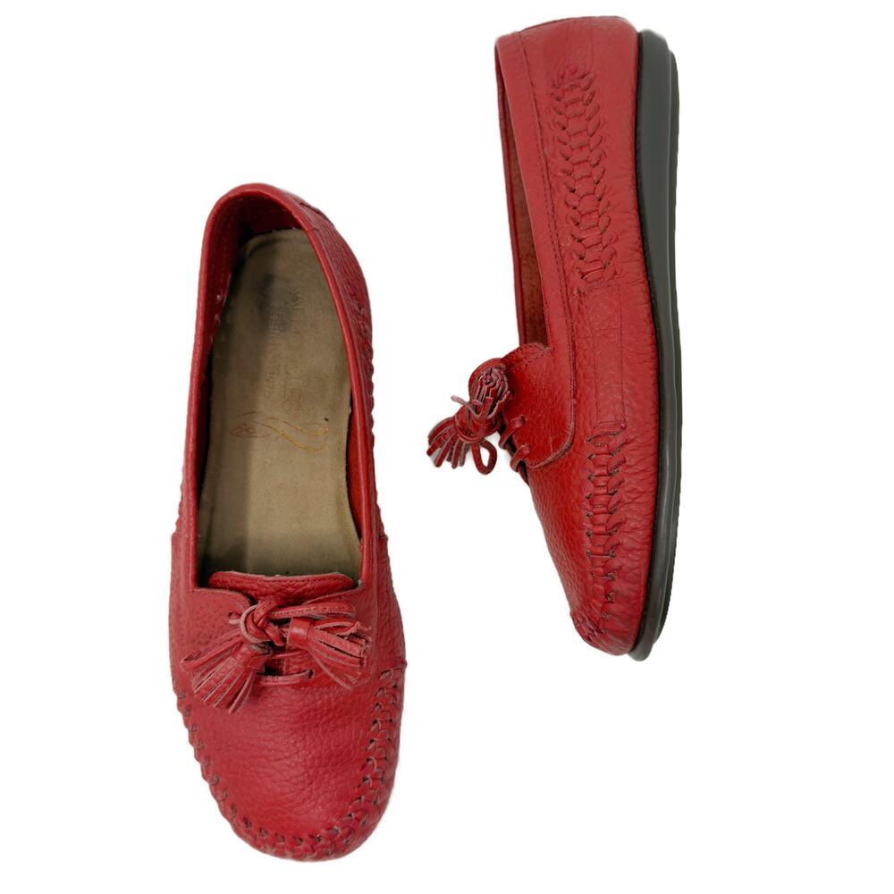 Aerosoles Soledad Stitch N Turn Moccasin Loafers Womens 7 M Leather Tassel Flats
